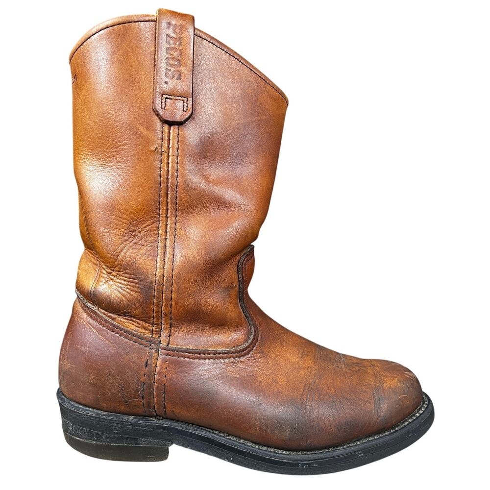 Vintage Red Wing 1198 Pecos Brown Leather Soft Toe Western Boot Size 8.5 D